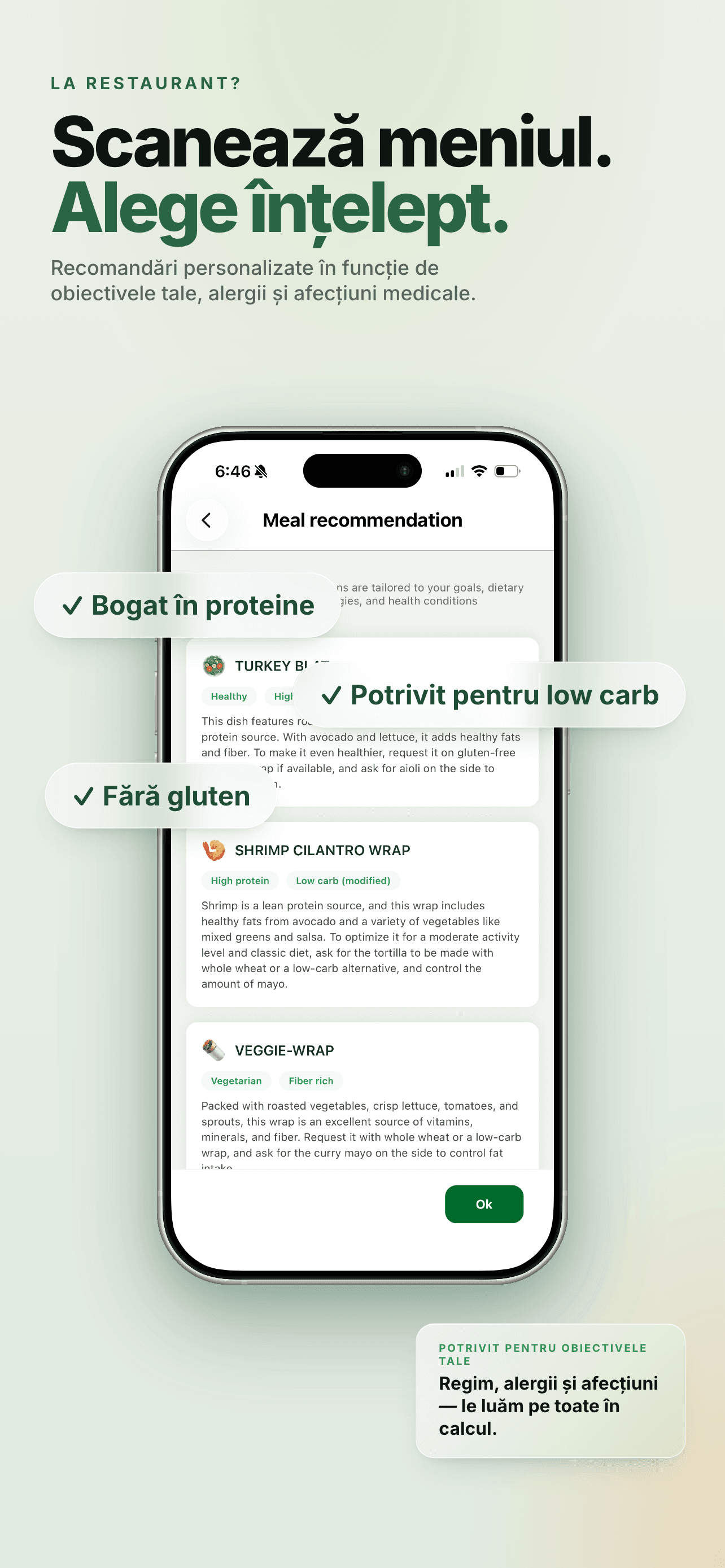 Scanează meniul unui restaurant cu FoodAI